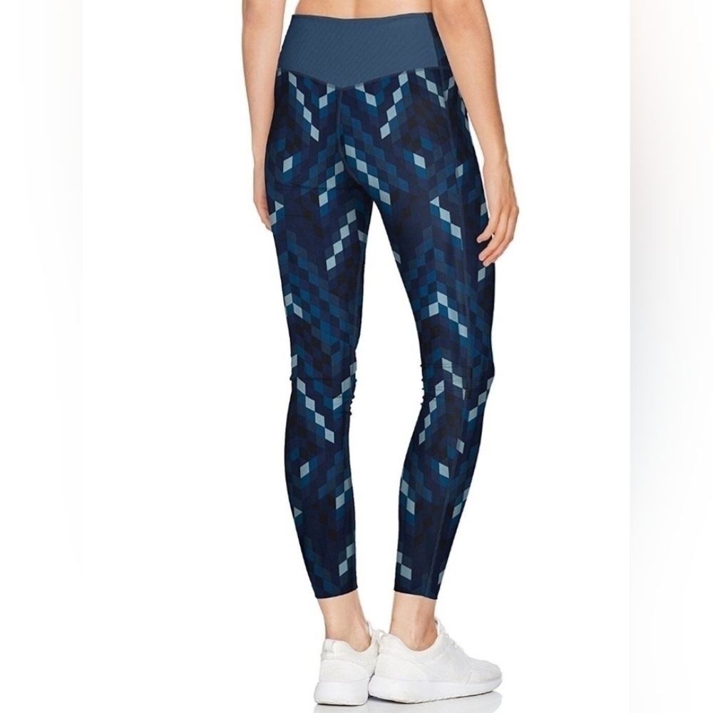 Nike Power Legend Printed Leggings Womens XS Blue Compression Pants